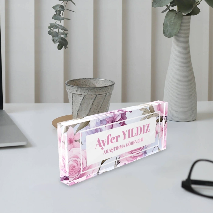 Kişiye Özel Masa Isimliği, Kadınlar İçin Hediye Ofis Dekoratif Masa Üstü Isimlik