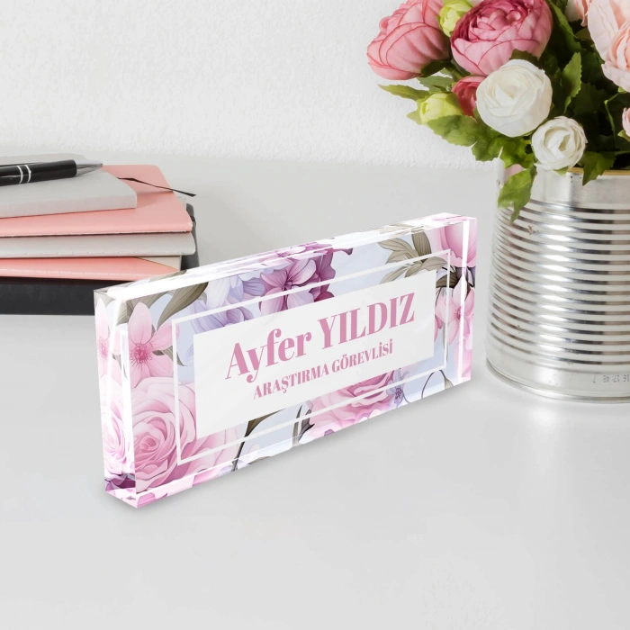 Kişiye Özel Masa Isimliği, Kadınlar İçin Hediye Ofis Dekoratif Masa Üstü Isimlik