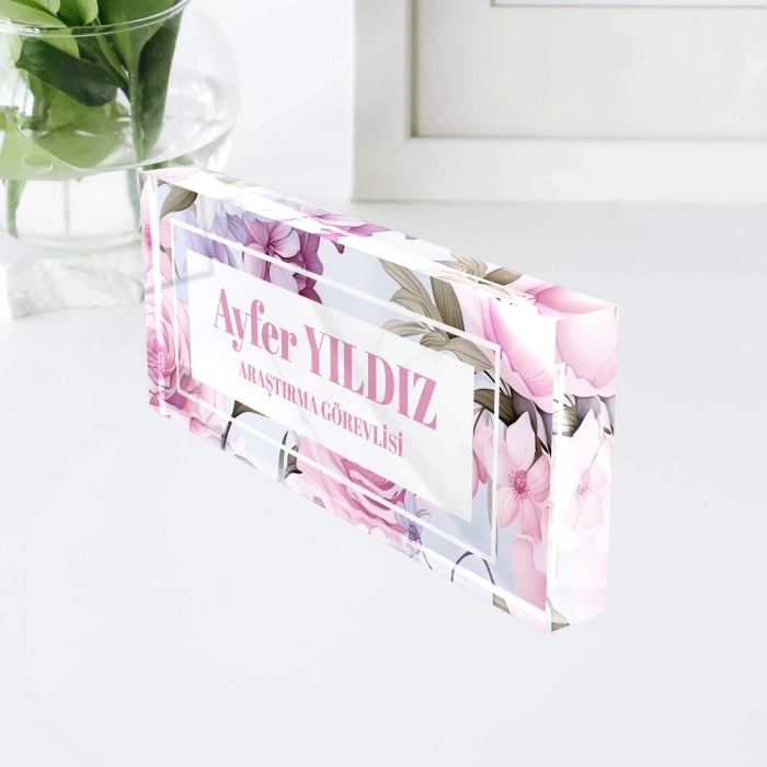 Kişiye Özel Masa Isimliği, Kadınlar İçin Hediye Ofis Dekoratif Masa Üstü Isimlik