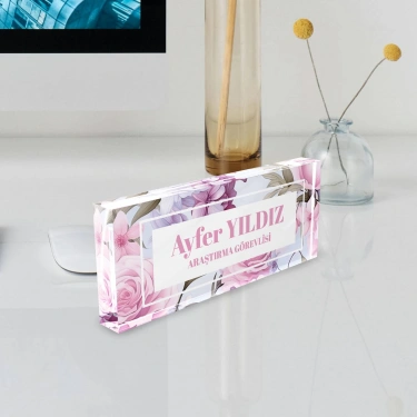 Kişiye Özel Masa Isimliği, Kadınlar İçin Hediye Ofis Dekoratif Masa Üstü Isimlik