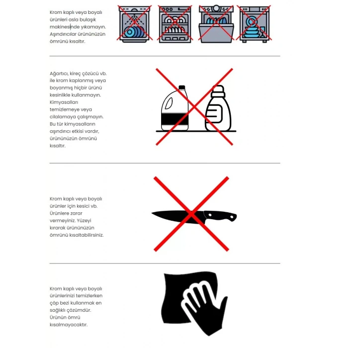 Banyo Havlu Askısı 4 Kancalı Paslanmaz Krom EasyFix