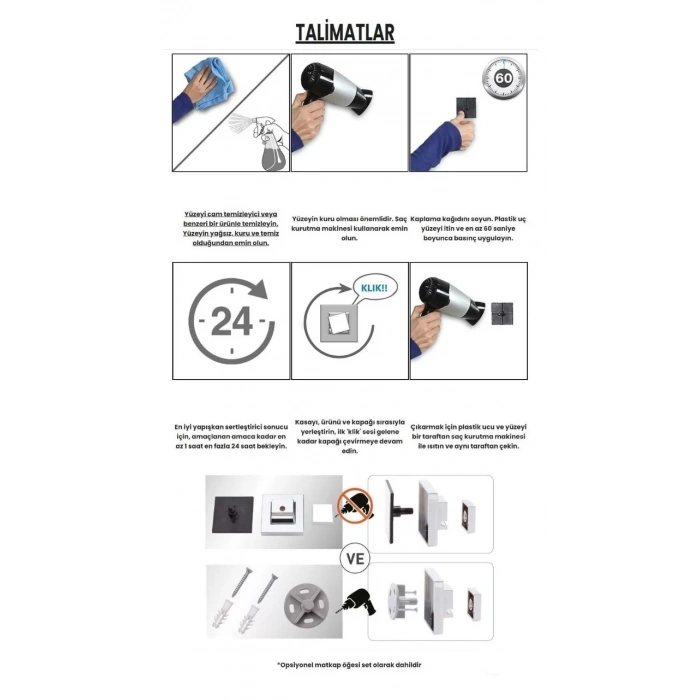 Banyo Havlu Askısı 4 Kancalı Paslanmaz Krom EasyFix