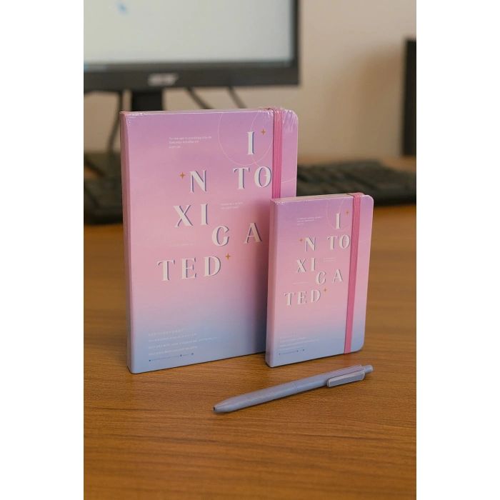 2 Adet Ajanda Çizgili Not Defteri-Uçlu Kalem Hediyeli Intoxicated