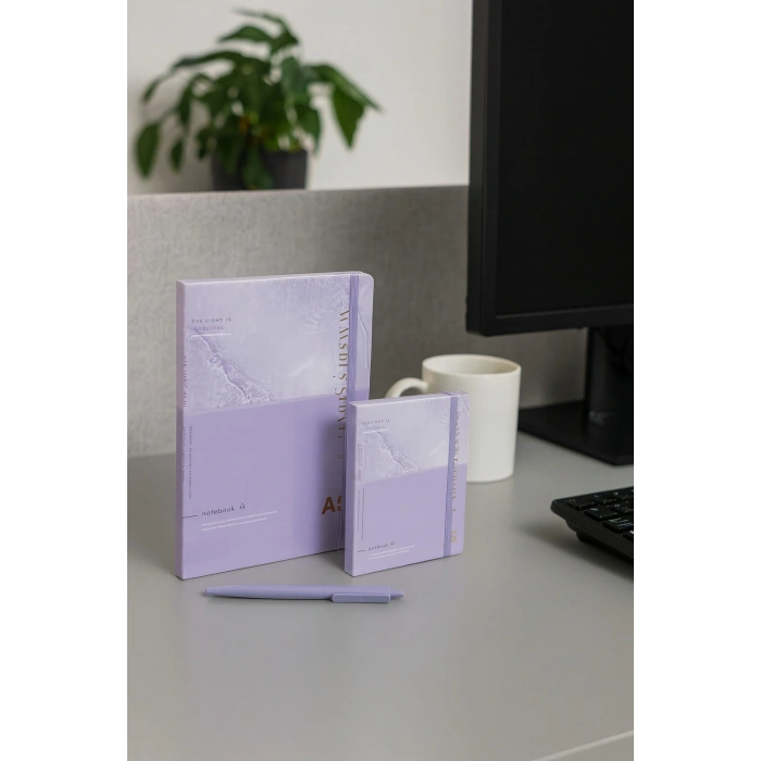 2 Adet Ajanda Çizgili Not Defteri-Uçlu Kalem Hediyeli Waves Of Sparkle