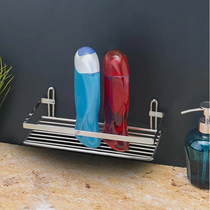 Paslanmaz Banyo Köşe Rafı Paslanmaz Tek Katlı