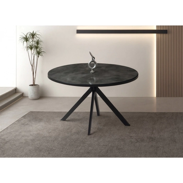 Ahşap Yuvarlak Açılır Büyüyen Yemek Masası Mermer Desen 70x120cm SADECE MASA FİYATIDIR