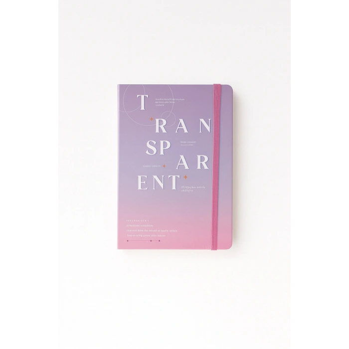 2 Adet Ajanda Çizgili Not Defteri-Uçlu Kalem Hediyeli Transparent