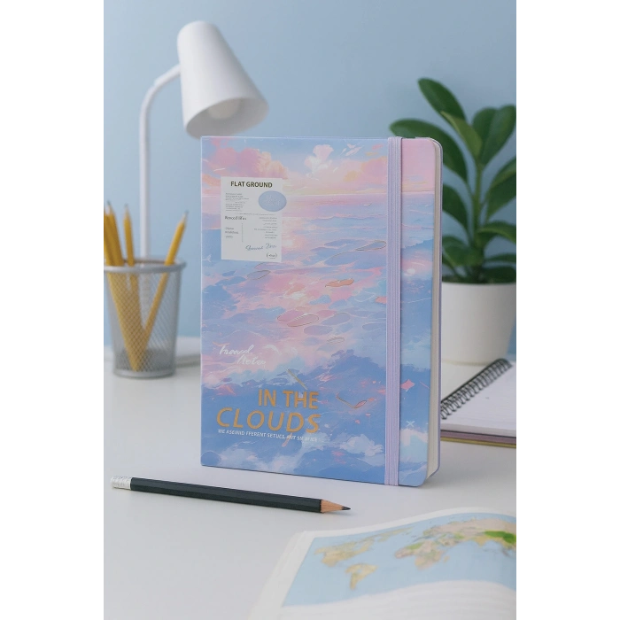 Ajanda Günlük Kareli Not Defteri Notebook In The Clouds