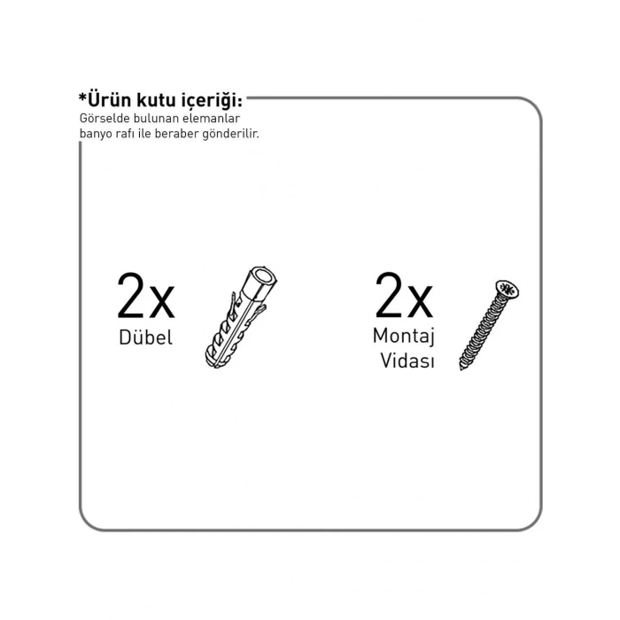 Banyo Köşe Rafı 3 Katlı Şampuanlık Vidalı + Vakumlu Kare Havluluk Krom 2 li Set