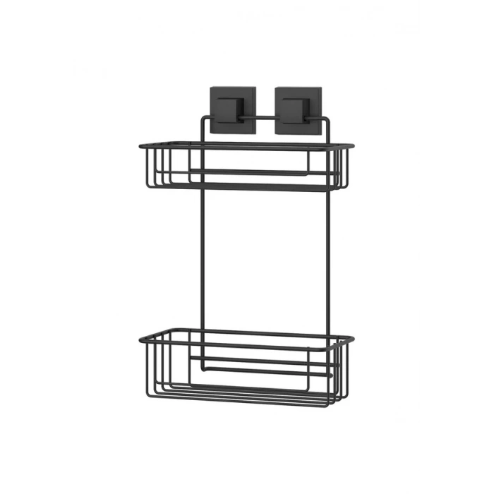 Banyo Rafı 2 Katlı Paslanmaz EasyFix Siyah S242