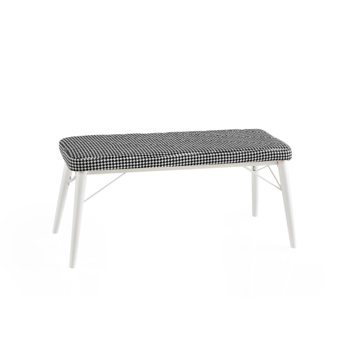 Bench Puf Metal Ayaklı Kazayağı Kumaş 40cmx95cm