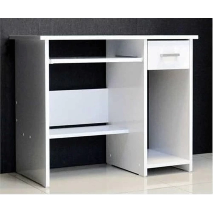 Çekmeceli Bilgisayar Masası Çalışma Masası Beyaz 105cm Demonte