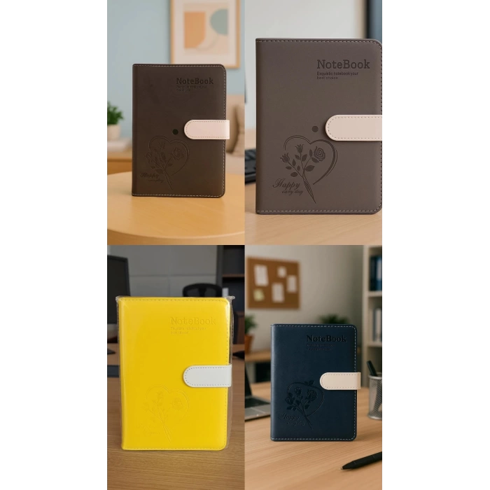 Mıknatıslı Ajanda Günlük Not Defteri Notebook Lacivert İthal Ürün