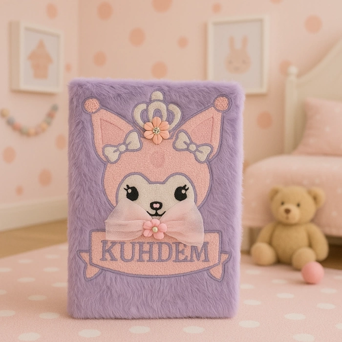 Çocuk Peluşlu Anı Defteri 80 Yaprak İthal Ürün Kuromi