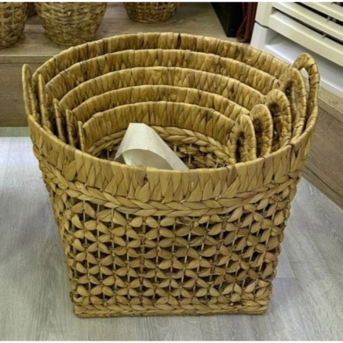 Dekoratif Naturel Derin Sele Düzenleyici Sepet 5li