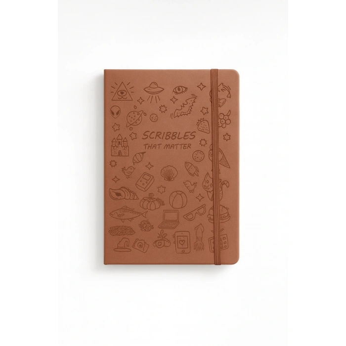 Deri Ajanda Günlük Not Defteri Notebook Kahve