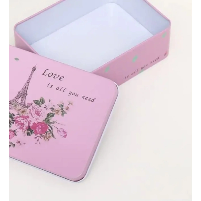 Dikdörtgen Kutu Hediye Kutusu Sevgililer Günü Hediye Kutusu Love is all you need Pembe 6 lı