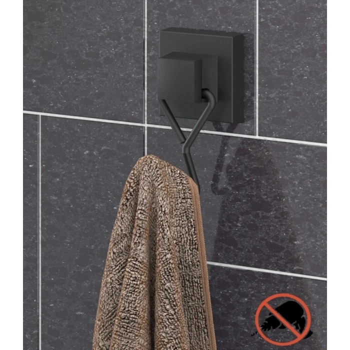 Easyfix Yapışkanlı Banyo Havlu Askısı Siyah