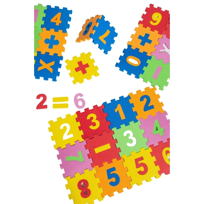 Eva Puzzle Oyun Matı Minder 7mm Matematik Seti 12x12cm 30 Adet