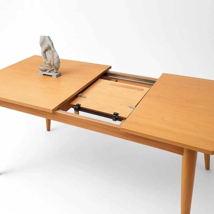 Fidan Ortadan Açılır Büyüyen Yemek Masası Natural 80x130cm