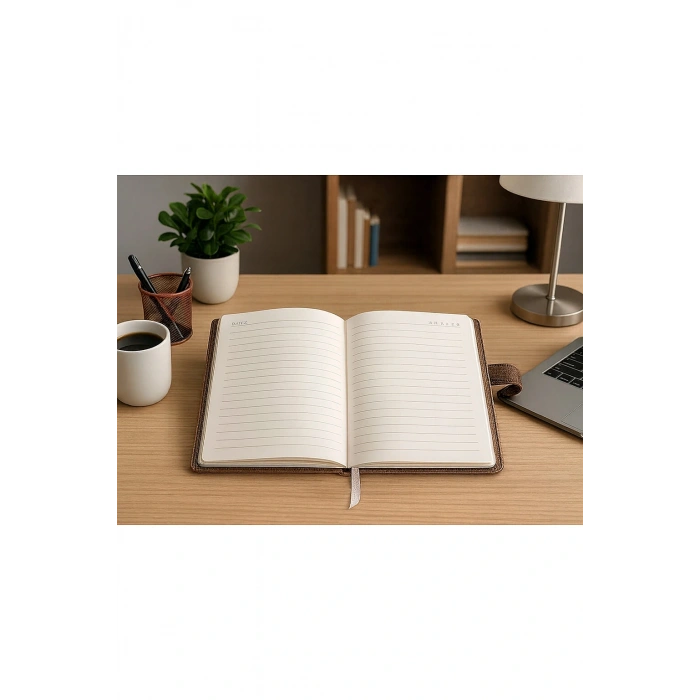 Kilitli Ajanda Günlük Not Defteri Notebook Açık Kahverengi İthal Ürün