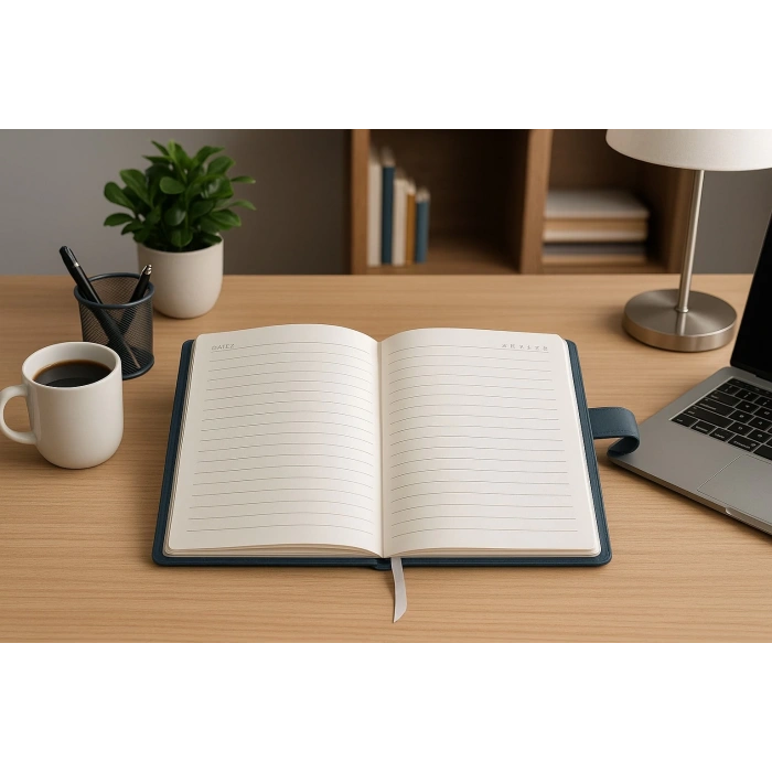 Kilitli Ajanda Günlük Not Defteri Notebook Mavi İthal Ürün