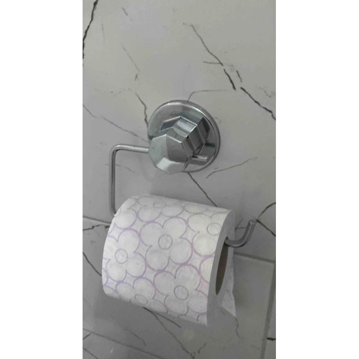 Krom Vakumlu Vantuzlu Tuvalet Kağıdı Askısı 2 Adet Gönderilir