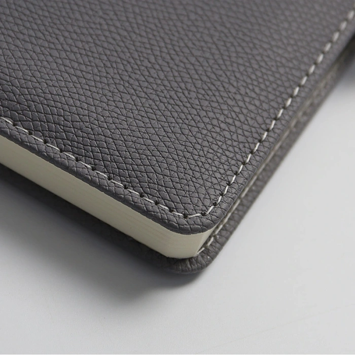 Mıknatıs Kapaklı Kalemli Ajanda Günlük Not Defteri Notebook Gri