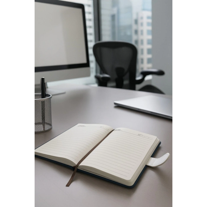 Mıknatıslı Ajanda Günlük Not Defteri Notebook Sarı İthal Ürün 21cm