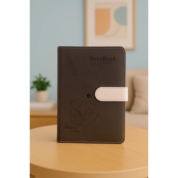 Mıknatıslı Ajanda Günlük Not Defteri Notebook Siyah İthal Ürün