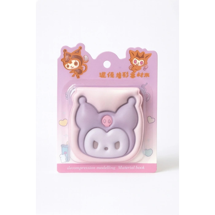 Sanrio Kuromi Not Defteri Zincirli Anahtarlık Hediyelik Defter Puf Kapak Mor