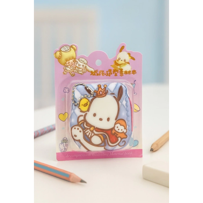 Sanrio Pochacco Not Defteri Zincirli Anahtarlık Hediyelik Defter Puf Kapak