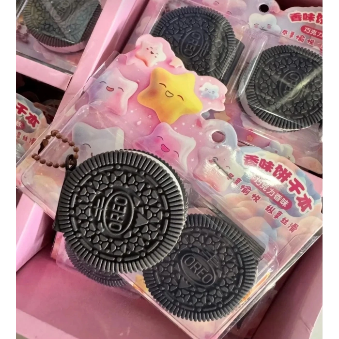 2li Mini Oreo Figürlü Kokulu Not Defteri Zincirli Anahtarlık
