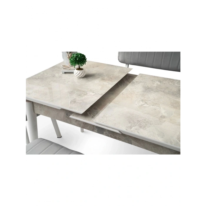 Ortadan Açılır Büyüyen Ahşap Yemek Masası Ceviz 80x130cm SADECE MASA FİYATIDIR