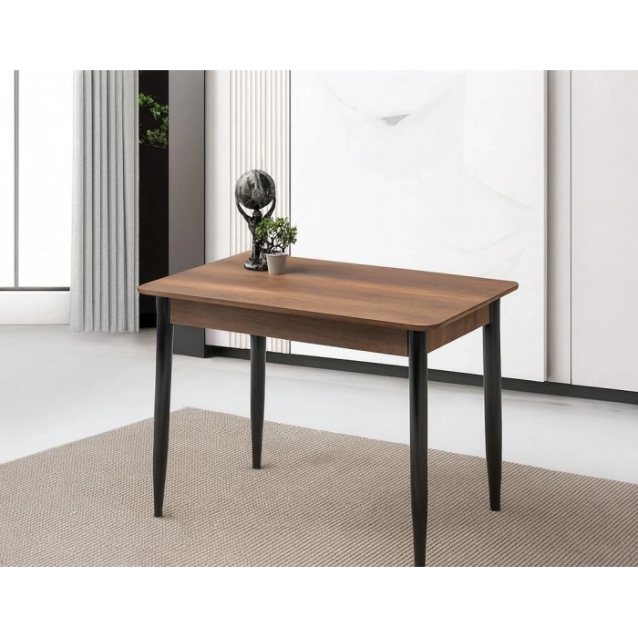 Ortadan Açılır Büyüyen Ahşap Yemek Masası Ceviz 80x130cm SADECE MASA FİYATIDIR