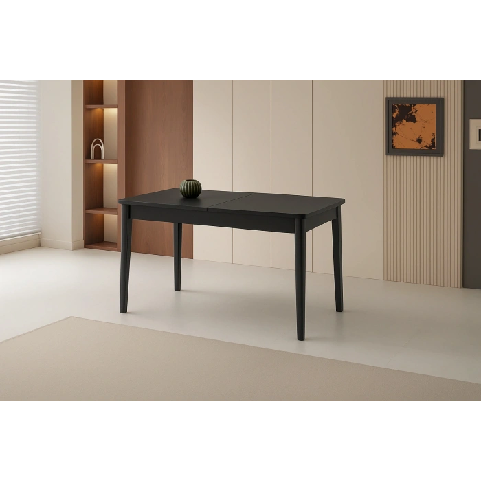 Ortadan Açılır Büyüyen Yemek Masası Koyu Gri 90x160cm