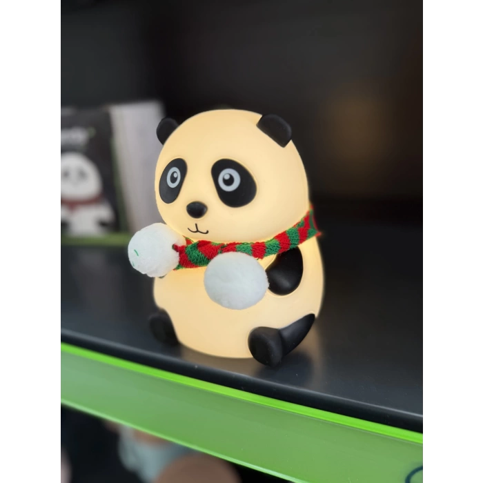 Panda Gece Lambası Dokunmatik Sensörlü Renkli Çocuklar İçin Usb Şarjlı İthal Ürün