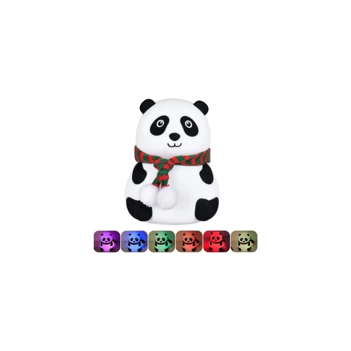 Panda Gece Lambası Dokunmatik Sensörlü Renkli Çocuklar İçin Usb Şarjlı İthal Ürün