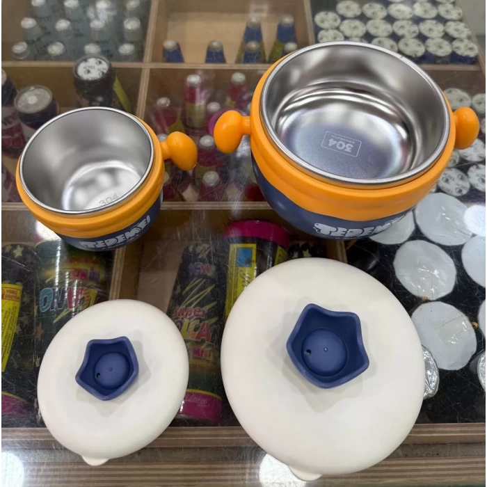 Paslanmaz Çelik Sızdırmaz Saklama Kabı Beslenme Kabı 260-500 ML Mor İthal Ürün