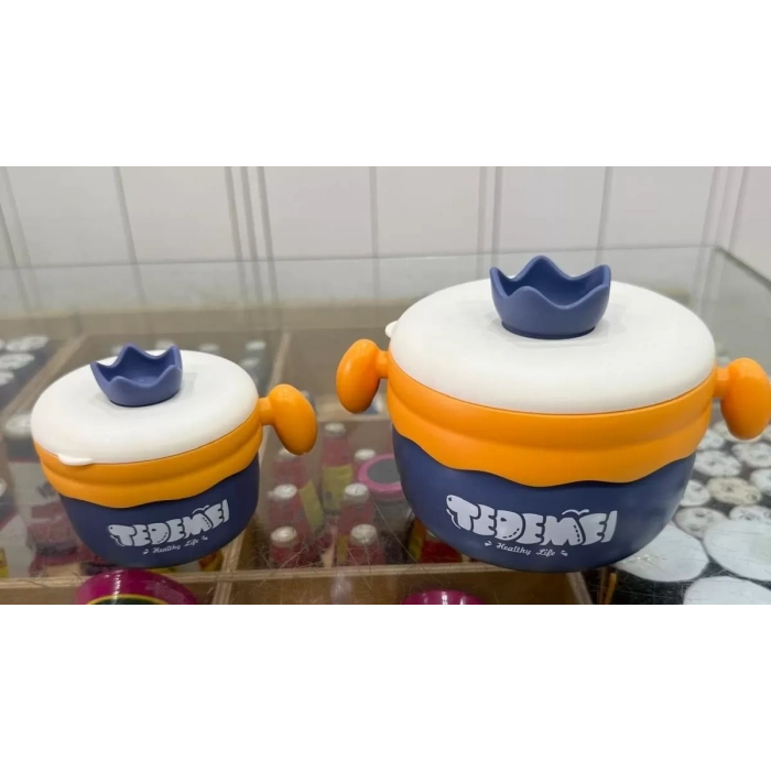 Paslanmaz Çelik Sızdırmaz Saklama Kabı Beslenme Kabı 260-500 ML Mor İthal Ürün
