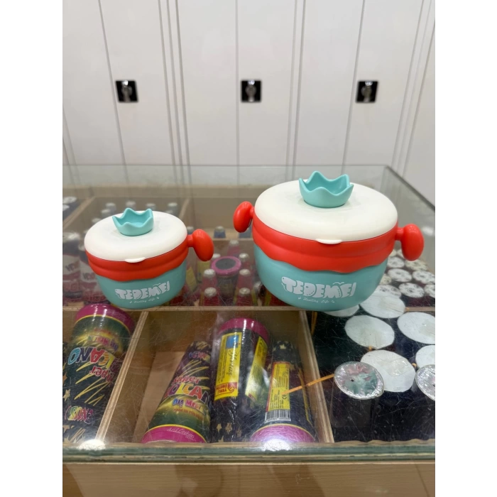 Paslanmaz Çelik Sızdırmaz Saklama Kabı Beslenme Kabı 260-500 ML Yeşil İthal Ürün