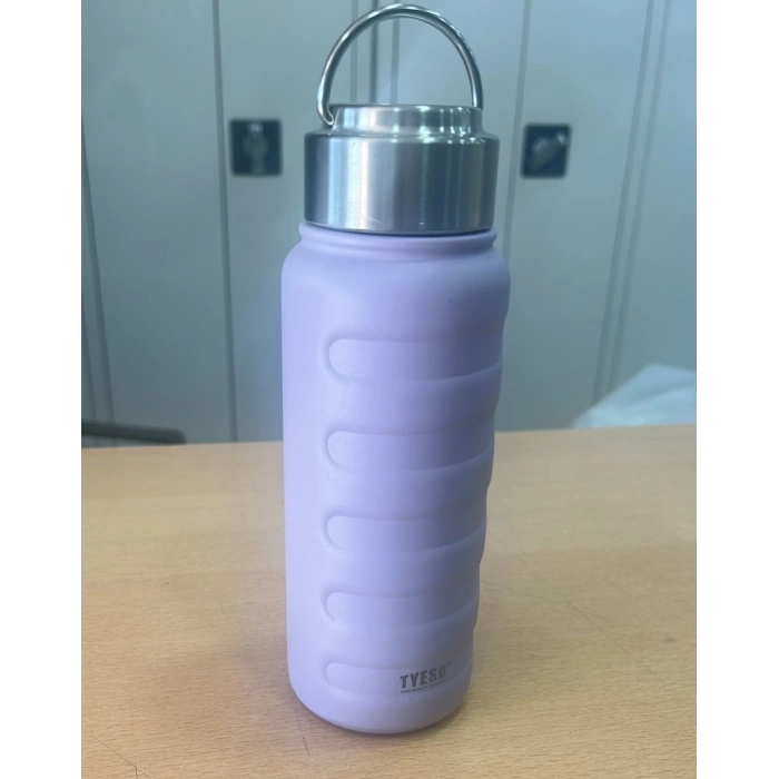 Paslanmaz Çelik Termos Su Şişesi 360ml Vakumlu Kapak Lila İthal Ürün
