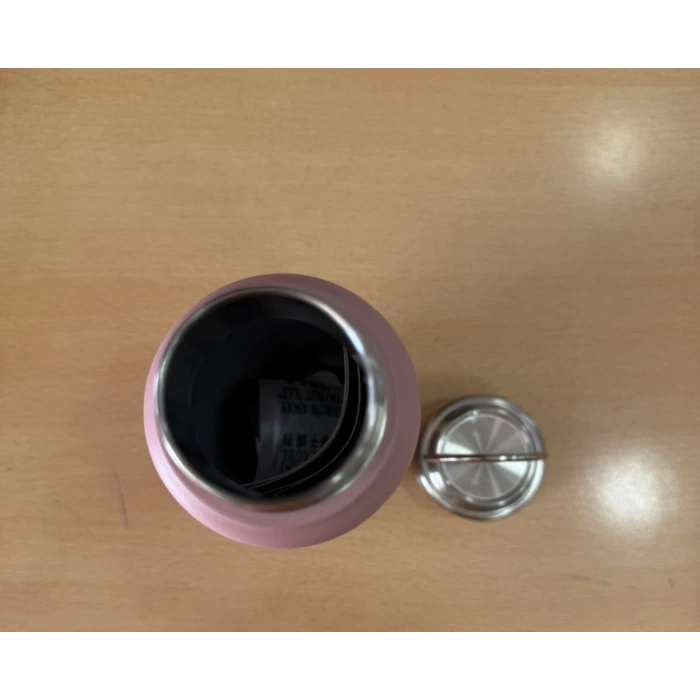 Paslanmaz Çelik Termos Su Şişesi 360ml Vakumlu Kapak Pembe İthal Ürün