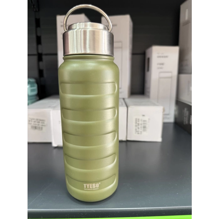 Paslanmaz Çelik Termos Su Şişesi 360ml Vakumlu Kapak Yeşil İthal Ürün