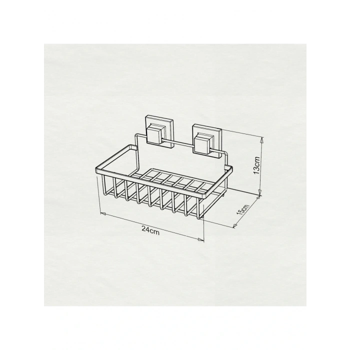 Tek Katlı Banyo Rafı Paslanmaz Siyah EasyFix