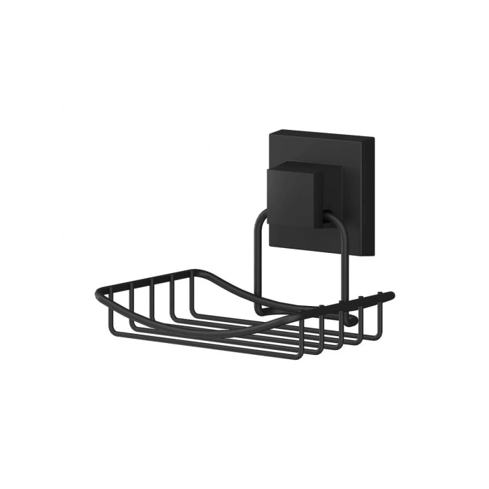 Tek Katlı Sabunluk Paslanmaz Siyah Yapışkanlı EasyFix