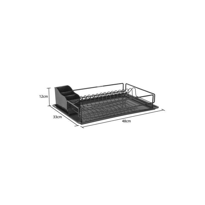 Tek Katlı Tabaklık Bulaşıklık Komple Siyah