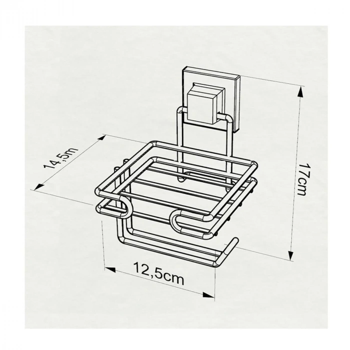 Tuvalet Kağıtlığı Yedekli Kendinden Yapışkanlı Siyah EasyFix