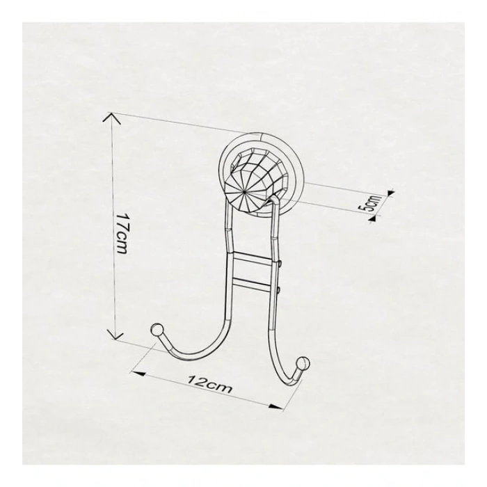 Vakumlu Banyo Tuvalet Havlu Askısı 2 li Siyah