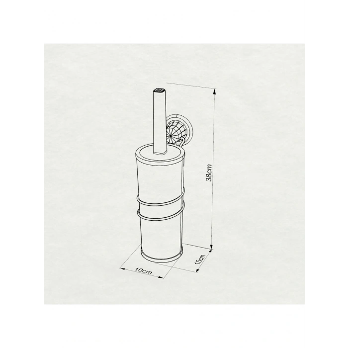 Vakumlu Duvara Monte Klozet Fırçası Beyaz